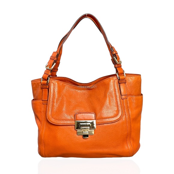 Michael Kors Tangerine Leather Handbag - Picture 1 of 13